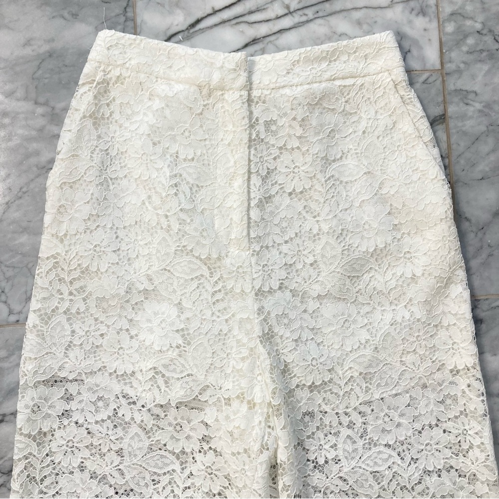 ZARA White Cropped Lace Pants - Picture 4 of 15